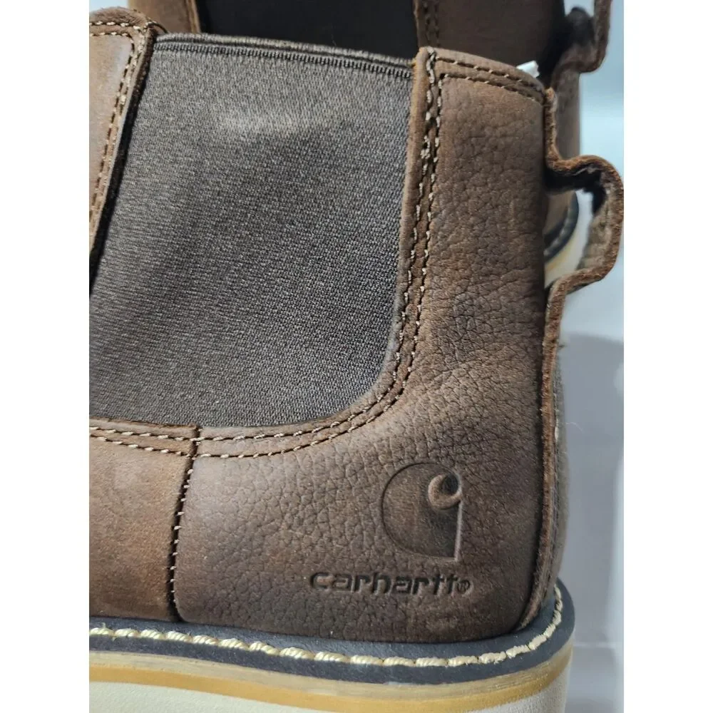 Carhartt Women’s Pull‑On Chelsea Wedge Boot Brown 8.5M